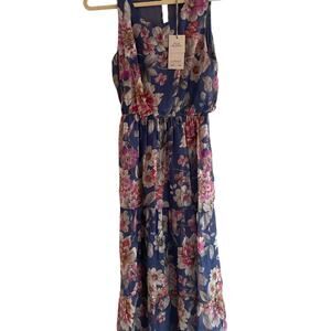 NWT Lara G. silk blend maxi dress size M